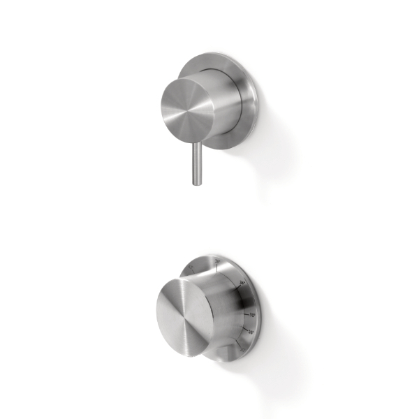 Miscelatore termostatico con deviatore 2 o 3 vie con STOP