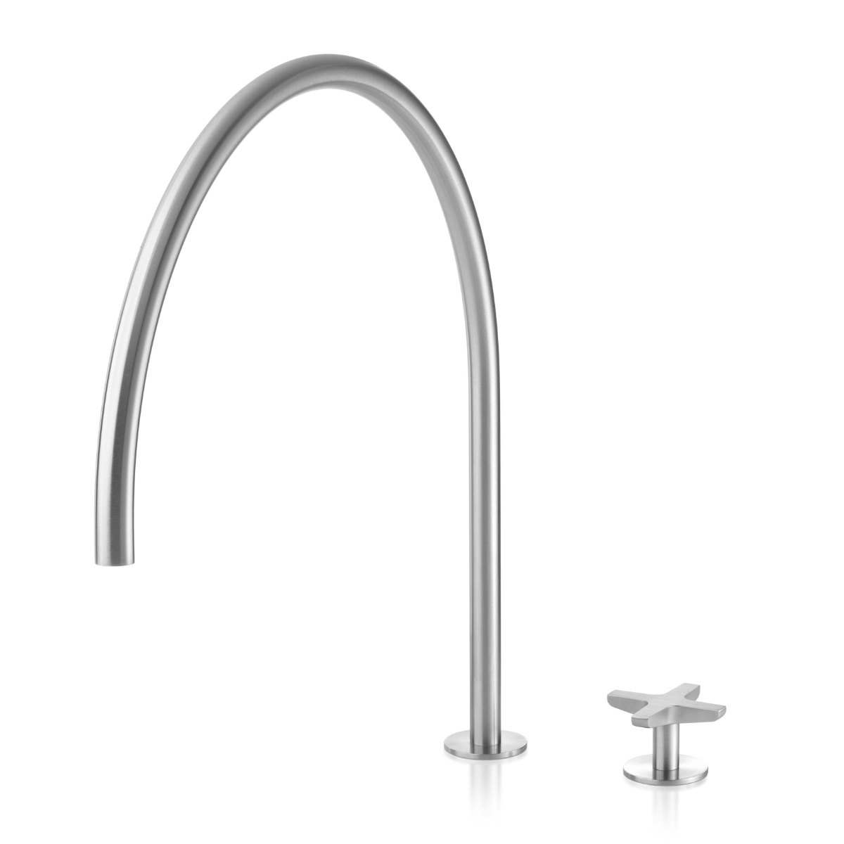 Miscelatore 2 fori per lavabo con bocca erogazione