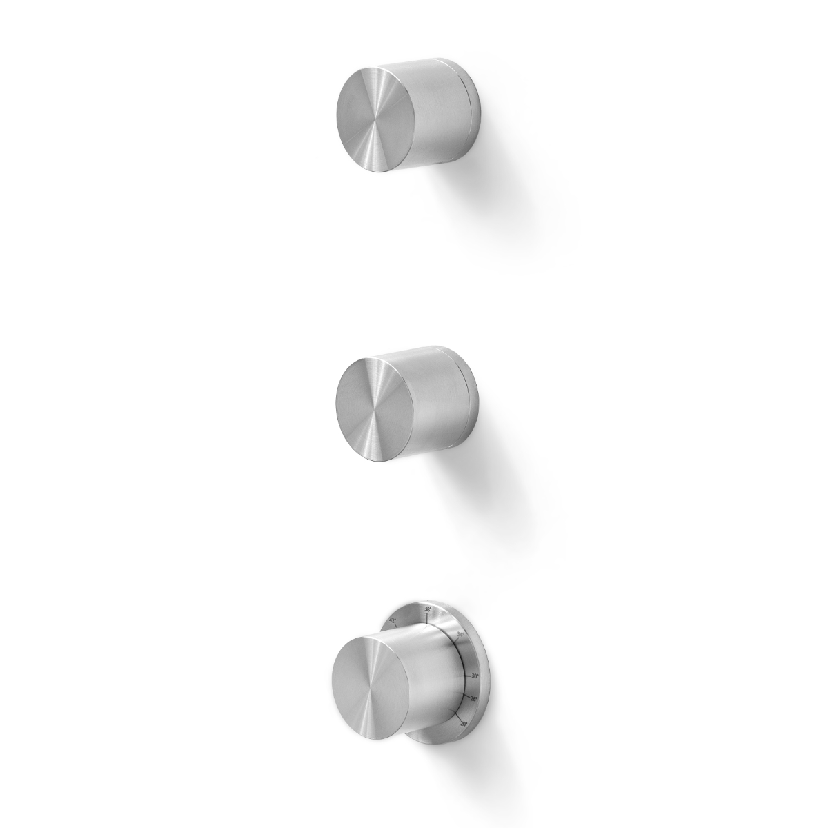 Miscelatore termostatico con 2 rubinetti apri/chiudi