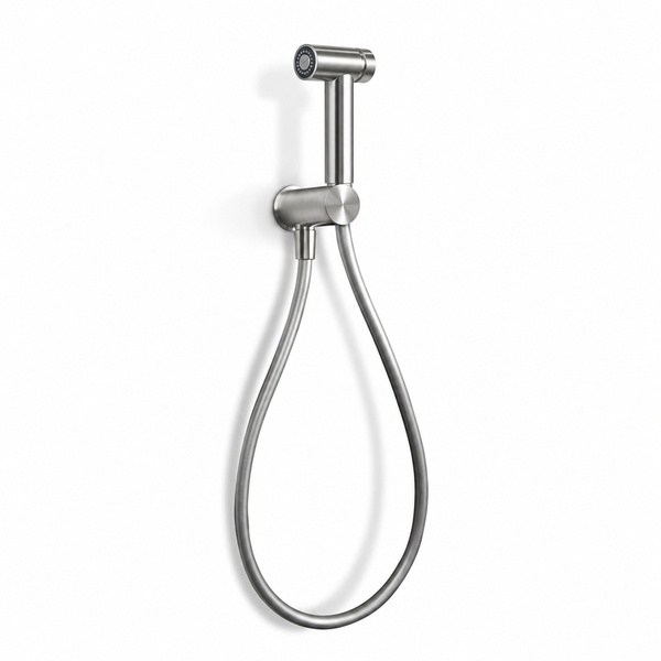 Hygienic shower-hand for bidet with safety valve, wall-bracket and water connection - ONLY COLD WATER