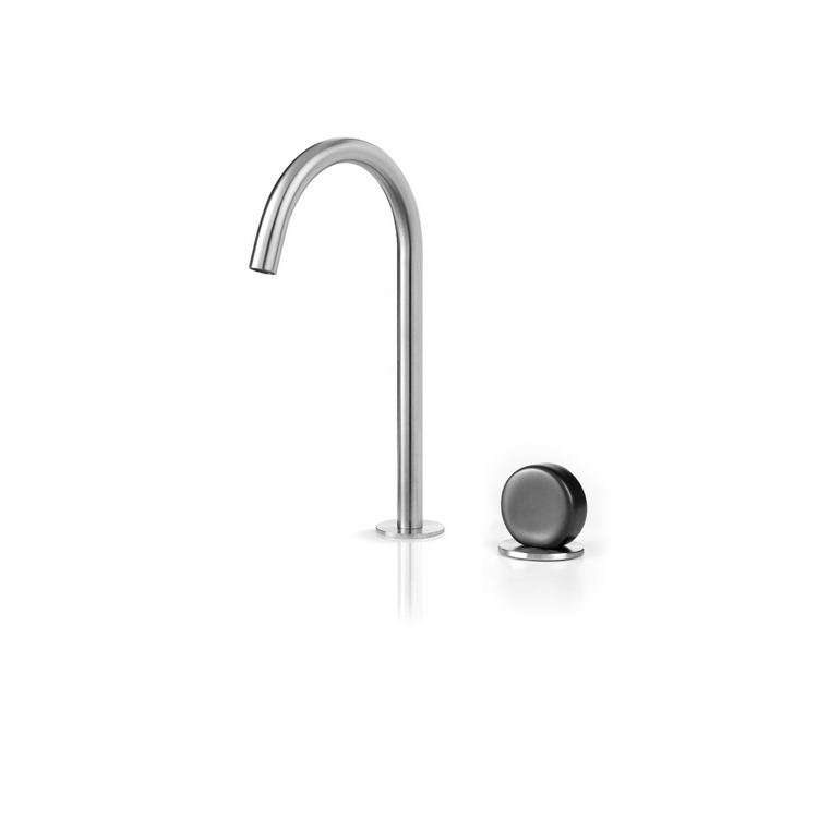 Miscelatore 2 fori per lavabo con bocca erogazione