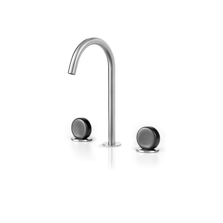 Miscelatore 3 fori per lavabo con bocca erogazione