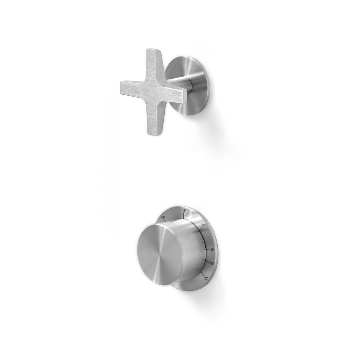 Miscelatore termostatico con deviatore 2/3 vie con STOP